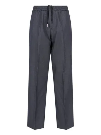 Golden Goose Wool Pants "lenny" In Gray