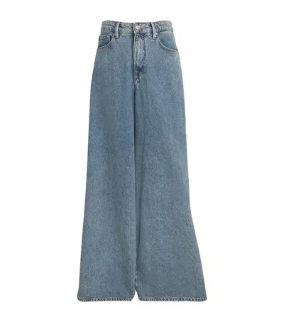 Good American Extreme Wide-leg Jeans In Blue