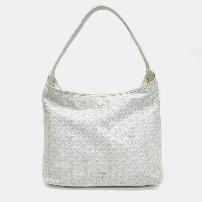 Pre-owned Goyard Boheme Hobo Bag Pm Bag In White