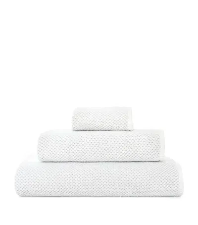 Graccioza Cotton-linen Waffle Bath Sheet In White