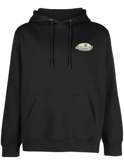 Gramicci Logo Cotton Hoodie In Black