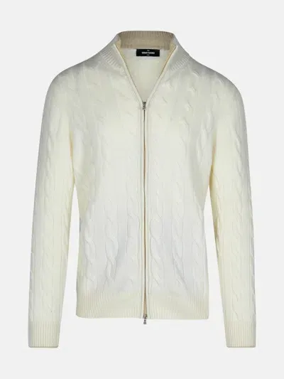 Gran Sasso White Cashmere Sweater