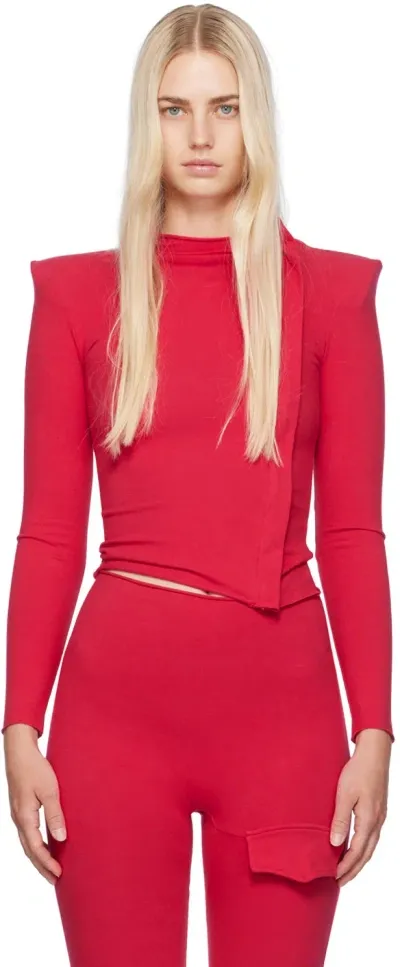 Greg Ross Ssense Exclusive Red Zip Top