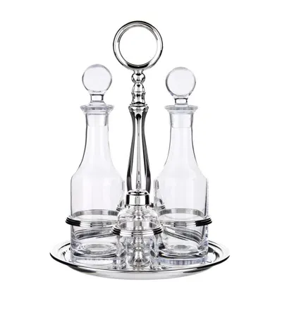 Greggio Silver Plated Georgian Cruet Set In Transparent