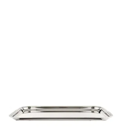 Greggio Silver Plated Georgian Rectangular Tray In Metallic