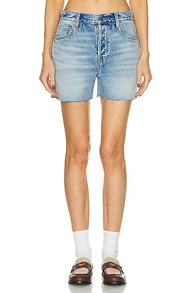 Grlfrnd Raine Boyfriend Short In Beaux Blue