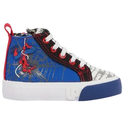 Ground Up Boys   Spiderman High Top In Blue/red/black