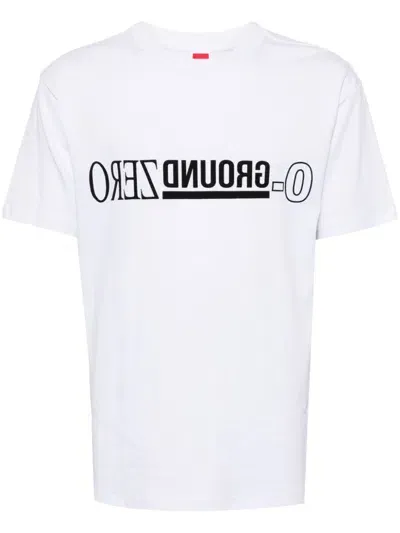 Ground Zero Logo-print Cotton T-shirt In White