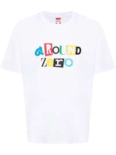 Ground Zero Logo-print Cotton T-shirt In White