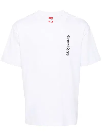 Ground Zero Logo-print Cotton T-shirt In White