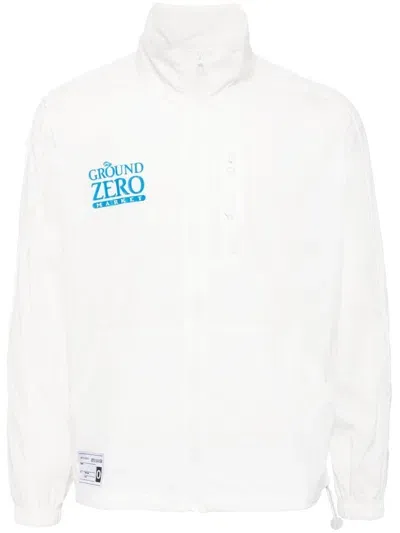 Ground Zero Logo-print Lightweight Jacket In White