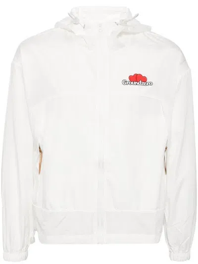 Ground Zero Logo-print Lightweight Jacket In White