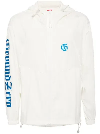 Ground Zero Logo-print Lightweight Jacket In White