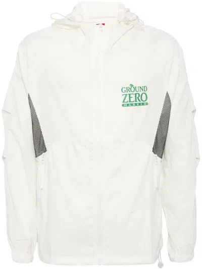 Ground Zero Logo-print Lightweight Jacket In White