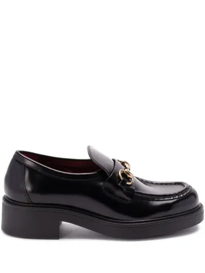 Gucci 40mm Horsebit Loafers In Schwarz