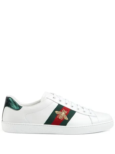 Gucci Ace Leather Sneaker In White