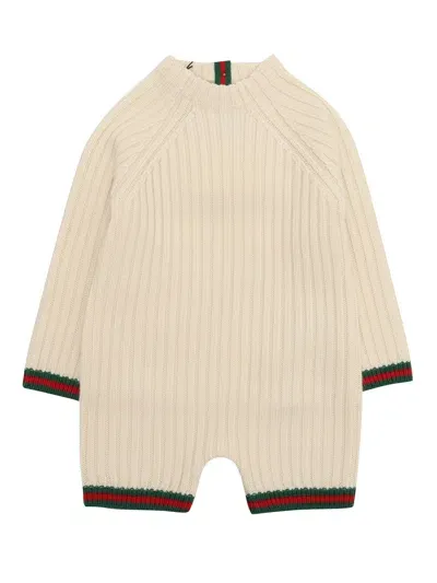 Gucci Kids' B L/s Overall Wo Rib St In White