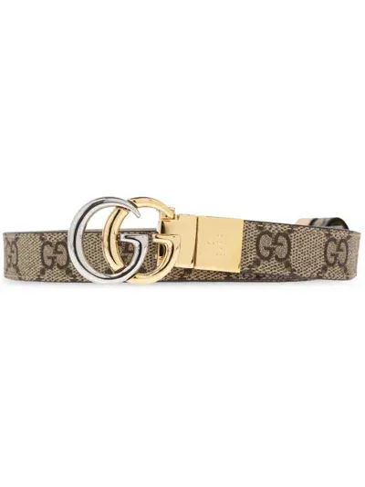 Gucci Beige Gg Marmont Reversible Belt