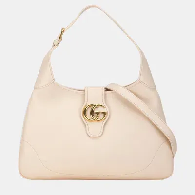 Pre-owned Gucci Beige Medium Leather Aphrodite Crossbody