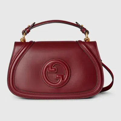 Gucci Blondie Small Top Handle Bag In Rosso Ancora