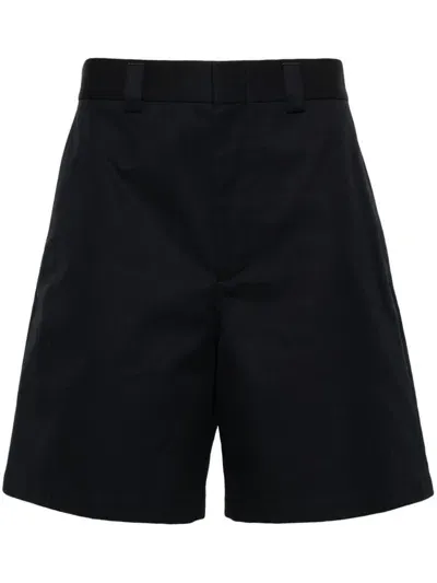 Gucci Blue Cotton Wide-leg Shorts