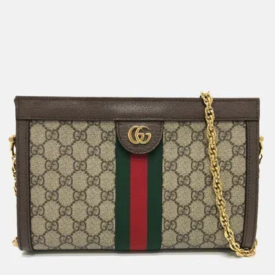 Pre-owned Gucci Brown Chain Bag Shoulder Bag