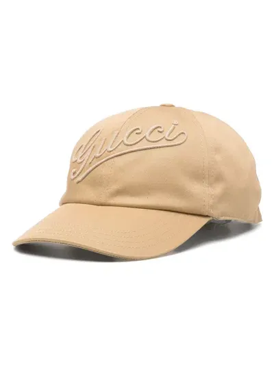 Gucci Brown Logo-embroidered Baseball Cap