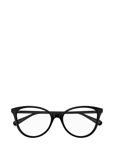 Gucci Cat-eye Frame Glasses In 001 Black Black Transpare