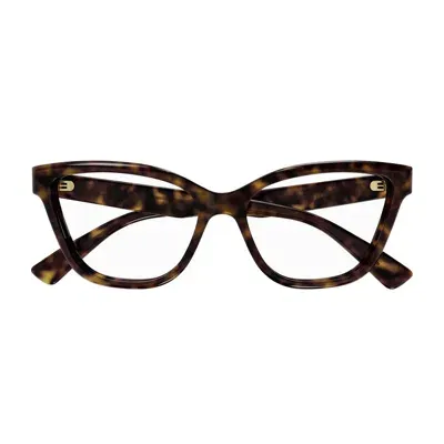 Gucci Cat-eye Frame Glasses In 002 Havana Havana Transpa