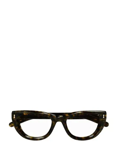 Gucci Cat-eye Frame Glasses In 002 Havana Havana Transpa