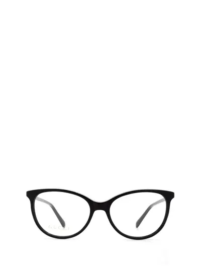 Gucci Cat Eye Frame Glasses In Black-black-transparent