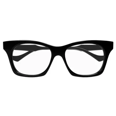 Gucci Cat Eye Frame Glasses In Black-black-transparent