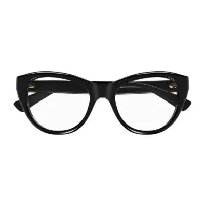 Gucci Cat-eye Glasses In 004 Black Black Transpare