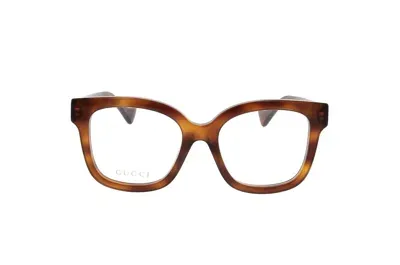 Gucci Cat-eye Glasses In 006 Havana Havana Transpa