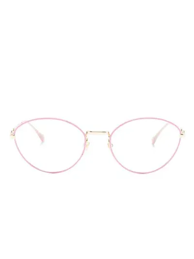 Gucci Cat-eye Glasses In Gold