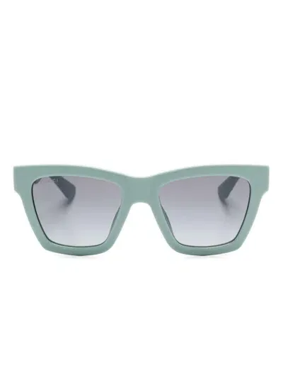 Gucci Cat Eye Sunglasses In Green