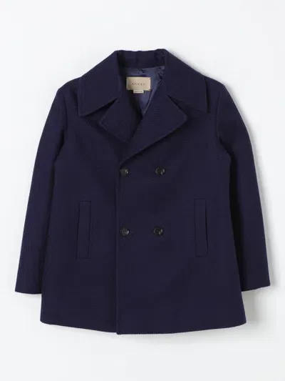 Gucci Coat  Kids Color Blue In Blau