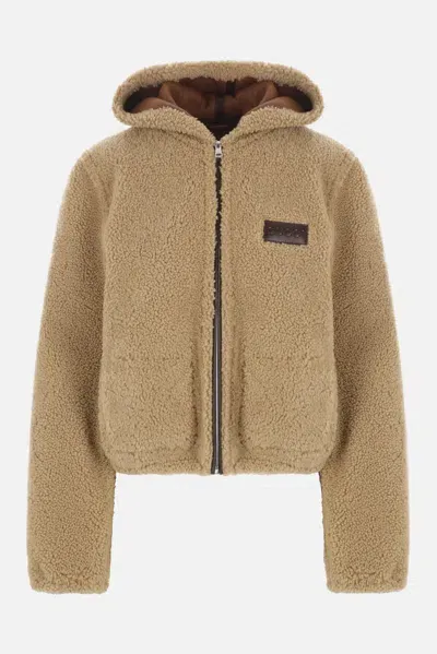 Gucci Coats In Shearling Camel