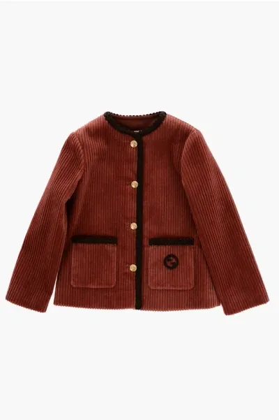 Gucci Corduroy Jacket With Braided Details