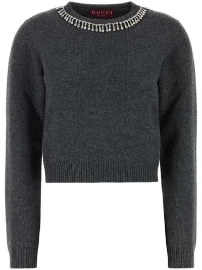 Gucci Crew-neck Jumper In Grey