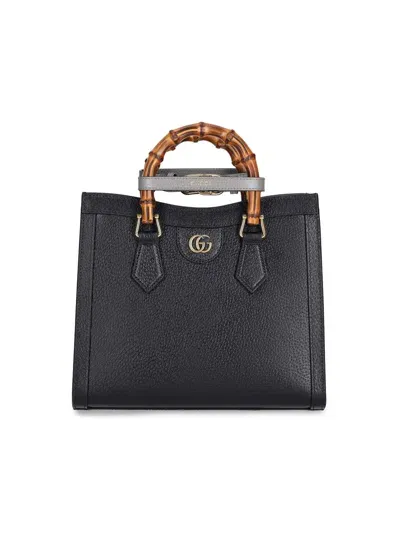 Gucci 'diana' Small Tote Bag In Black