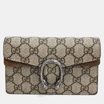 Pre-owned Gucci Dionysus Mini Crossbody Bag In Beige