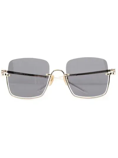 Gucci Double G Square-frame Sunglasses In Gray