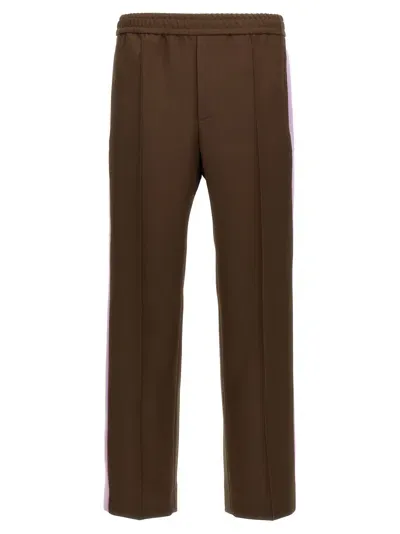 Gucci Drawstring Fluid Drill Tech Pants In Brown