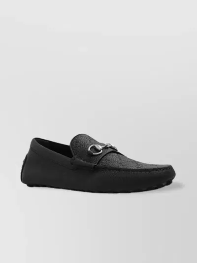 Gucci Horsebit-deatil Leather Loafers In Black