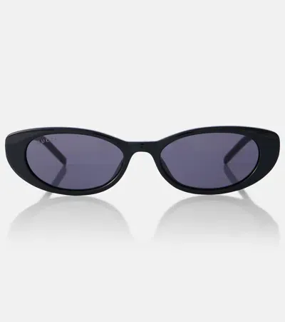 Gucci Embellished Cat-eye Sunglasses In Black