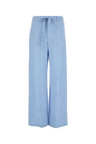 Gucci Embellished Wide In Blue