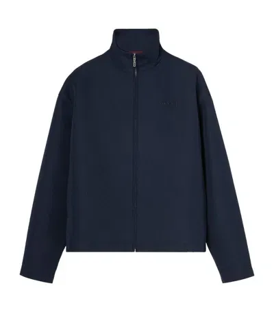 Gucci Embroidered-logo Jacket In Blue