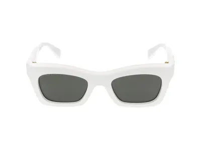 Gucci Eyewear Cat Eye Frame Sunglasses In White