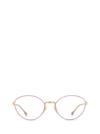 Gucci Eyewear Eyeglasses In Gold